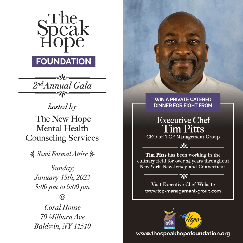 Win Dinner with Executive Chef Tim Pitts at The Speak Hope Gala 2023